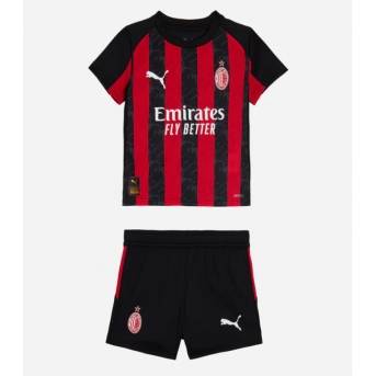 AC Milan Maglia Gara Casa Repliche 2025-26 Bambino Maniche Corte